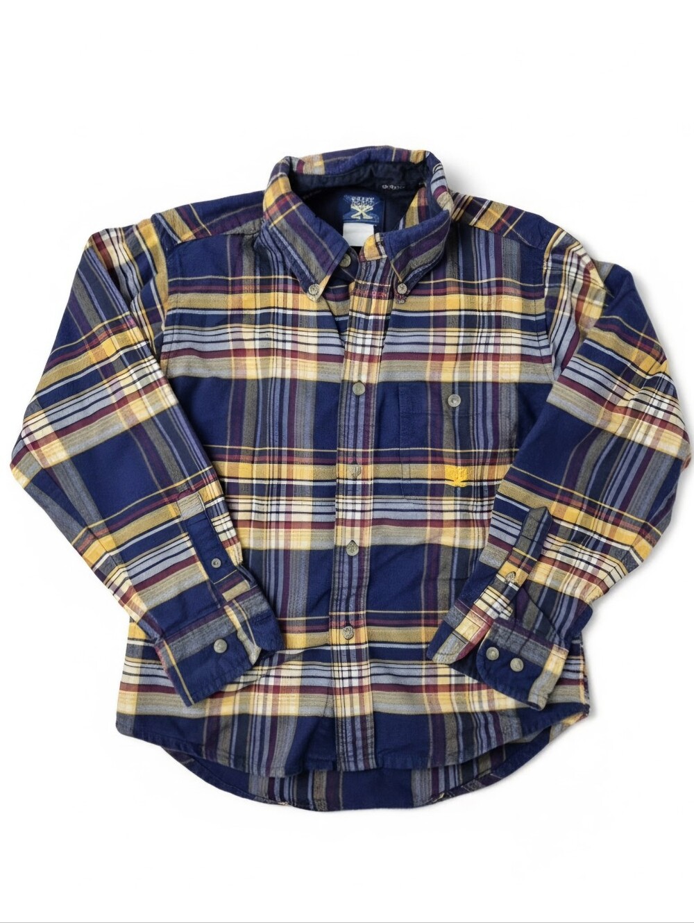 Vintage Y2k Wrangler 20X Boys Plaid Long Sleeve Button Down Shirt Size M (7-8)